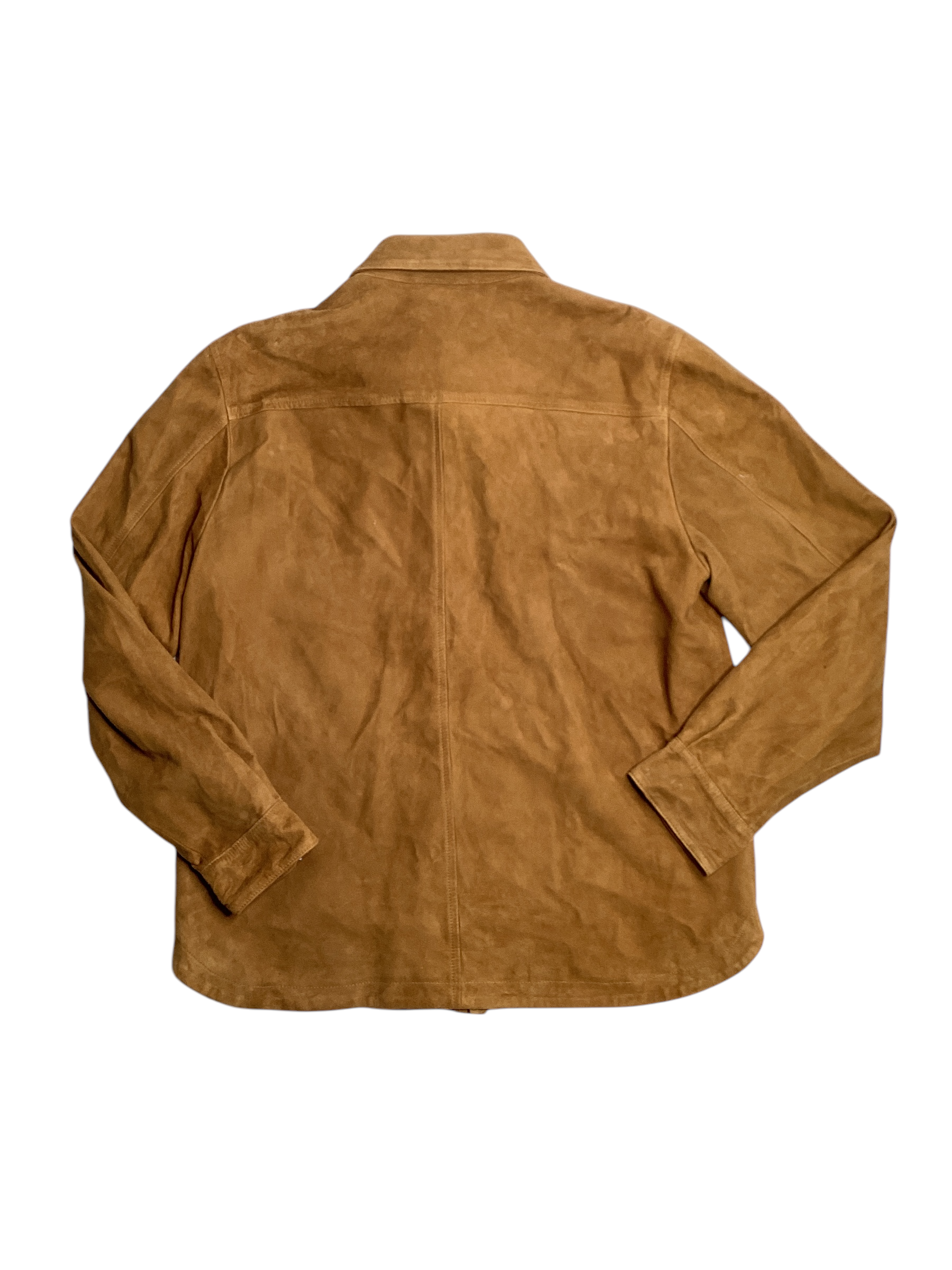 Valstar Mens Overshirt Jacket EU 54 US 44 Super Soft Suede Leather Amber Brown