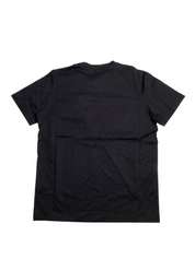 Moncler Mens Short Sleeve Embroidered Pocket T Shirt Black Small