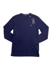 Ralph Lauren Polo Custom Slim Fit Soft Cotton Long Sleeve T-Shirt XS French Navy