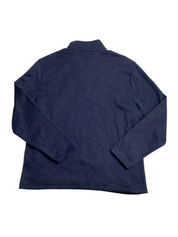 Calvin Klein Men's Iconic Mixed-Media Quarter-Zip Long Sweatshirt XXL Navy Blue