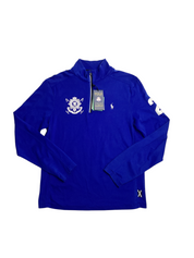 Ralph Lauren Polo Mens Quarter Zip Shirt Pullover Small Blue