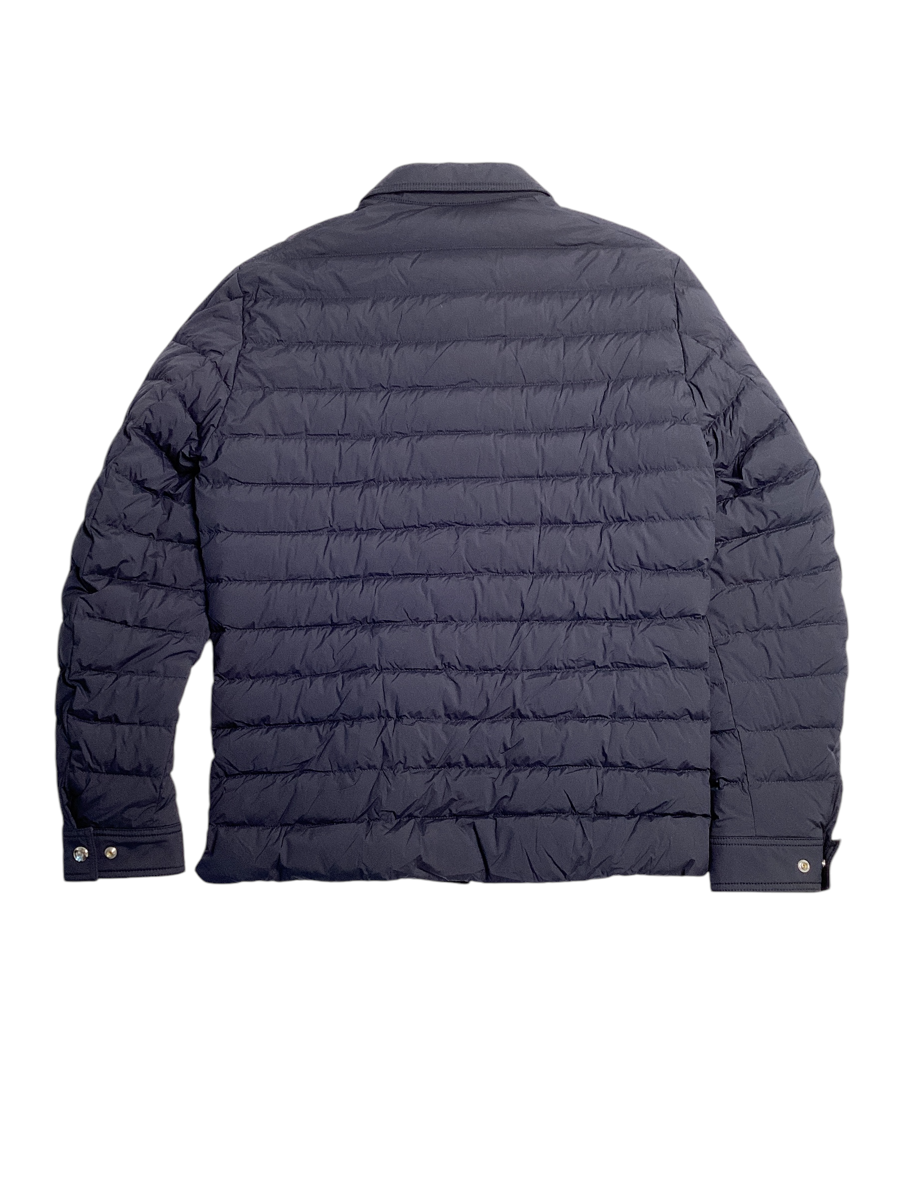 Moncler Mens Mauldre Snap Down Jacket Size 3 / Large Navy Blue