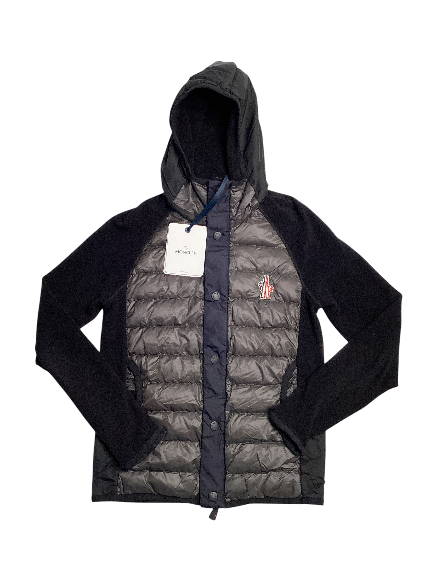 Moncler Grenoble Quilted Panelled Stretch Tech-Jersey Hooded Down Jacket Small