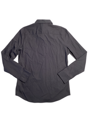 Calvin Klein Men's Slim-Fit Chambray Button-Front Shirt Dark Grey Forged Iron