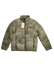 BASS OUTDOOR Men's Delta Diamond Quilted Puffer Jacket Mirage Green Medium