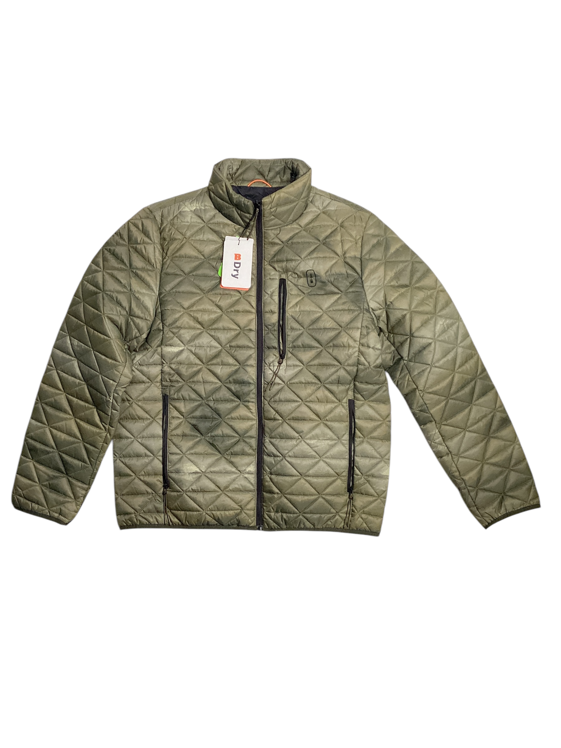 BASS OUTDOOR Men's Delta Diamond Quilted Puffer Jacket Mirage Green Medium