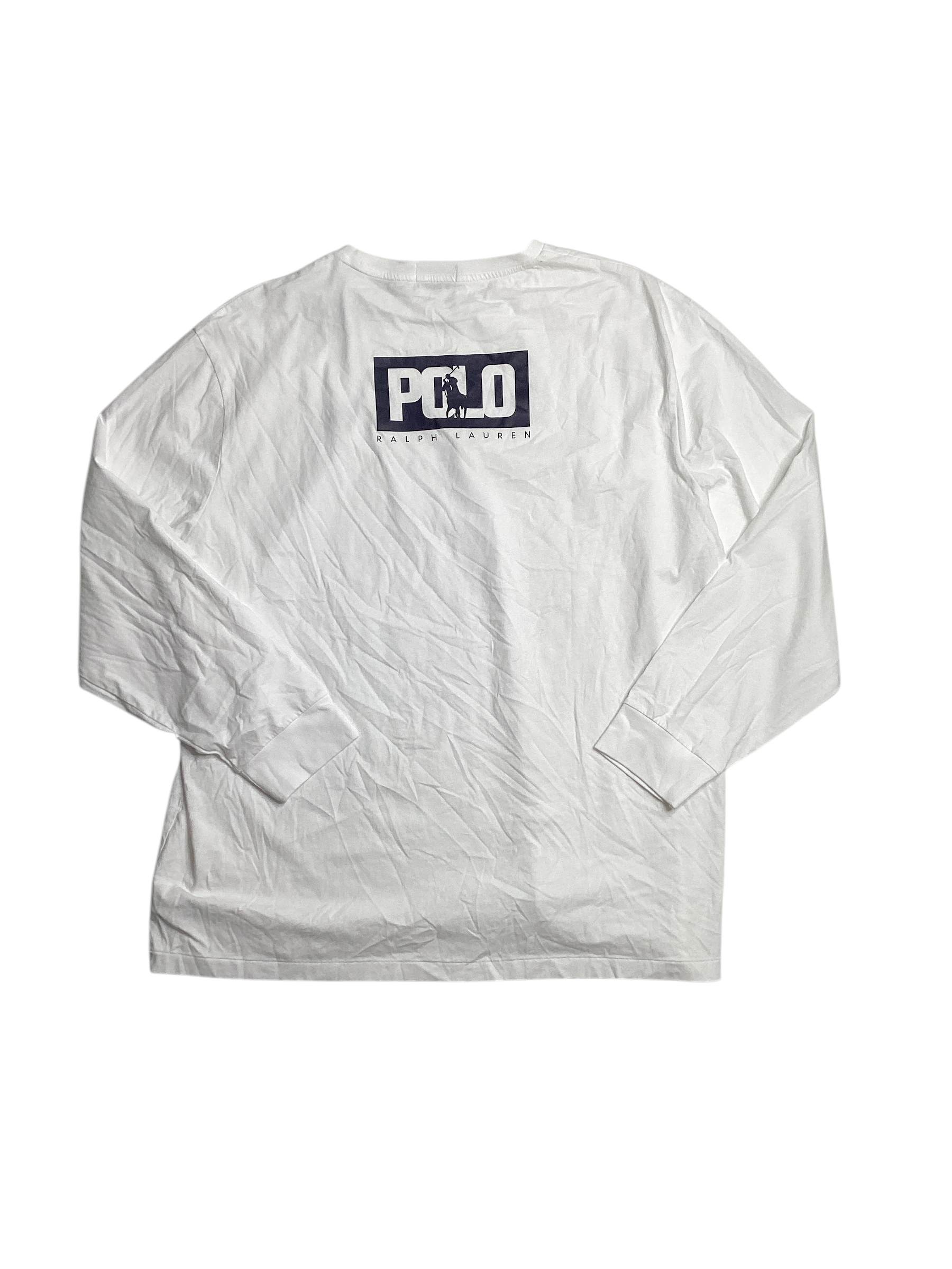 Polo Ralph Lauren Men's Classic Fit Logo Jersey Long Sleeve T Shirt White 2XL
