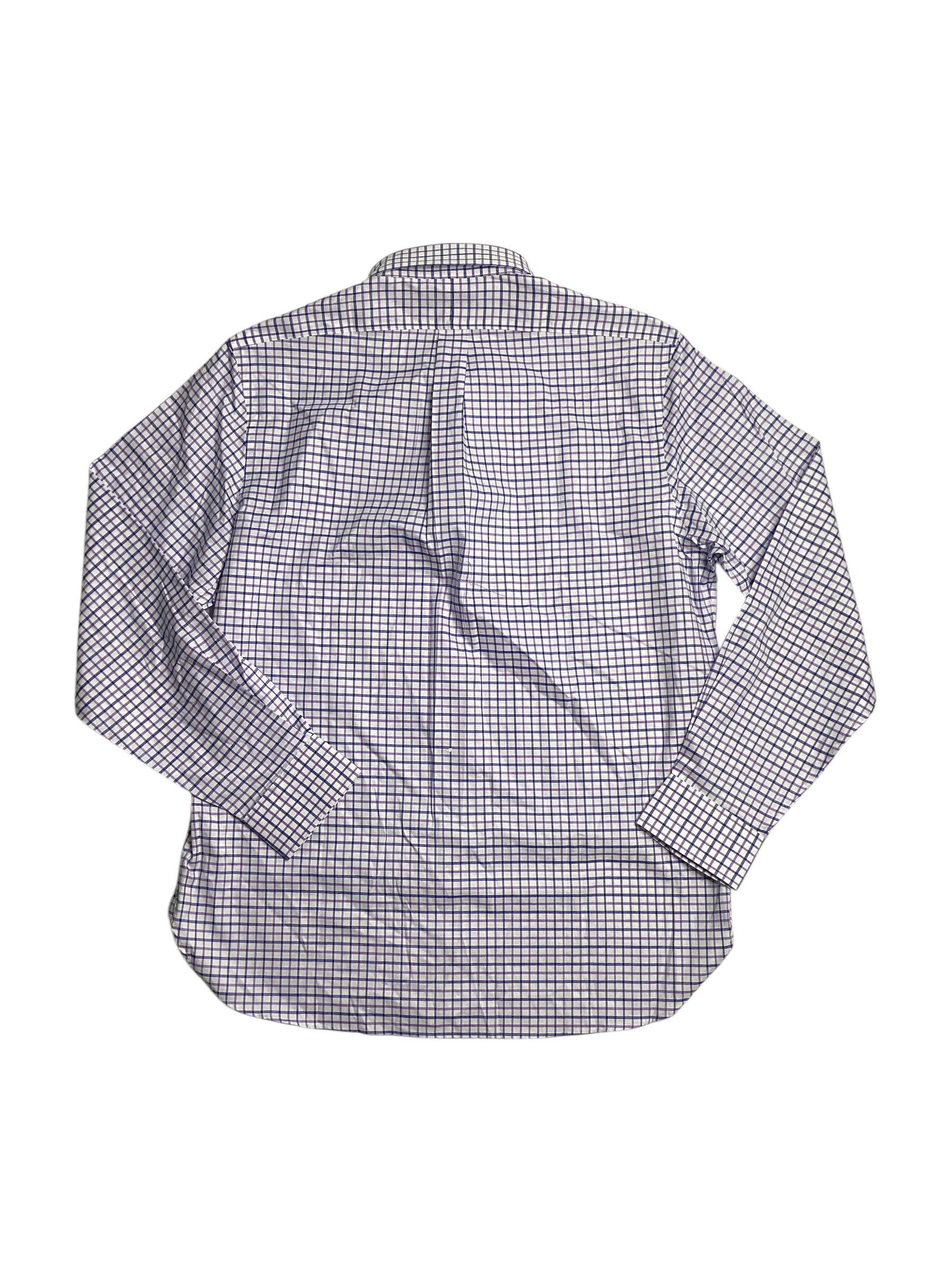 Polo Ralph Lauren Mens Classic Fit Dress Button Up Shirt Purple Blue  15 32 33