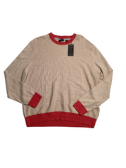 Ted Baker London Capab Ringer Crewneck Sweater in Taupe Size 6 / XL  Beige