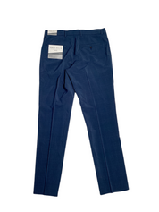 Perry Ellis Portfolio Men's Slim Fit Flat Front Pants Navy Blue 32 x 32