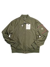Moncler Mens Bharani Bomber Jacket Coat 5 / XXL Olive Green