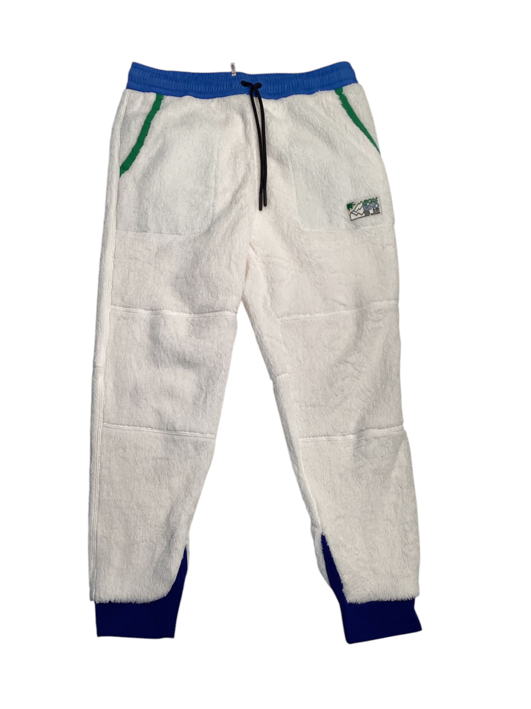 MONCLER Mens Grenoble Fleece Sweatpants Pants Size XL White Blue
