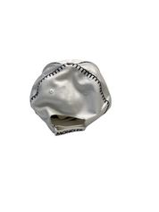 Moncler Whipstitch Baseball Cap Hat White Black Adjustable