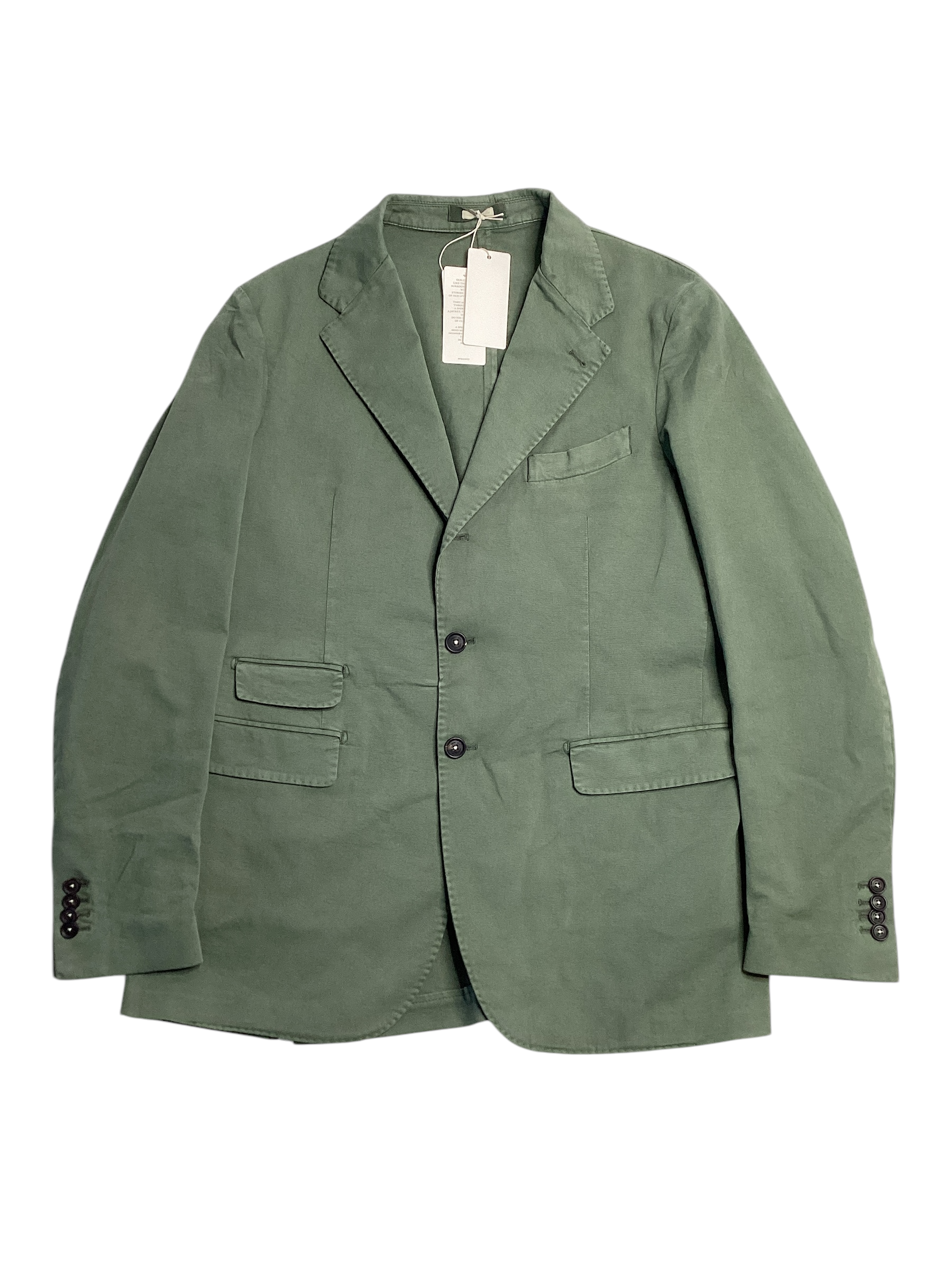 Massimo Alba Mens Cotton & Cashmere Regular Fit Suit Jacket 48 IT / 38R Green