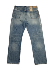 Polo Ralph Lauren Mens Distressed Ripped Straight Leg Jeans Blue 36 x 34