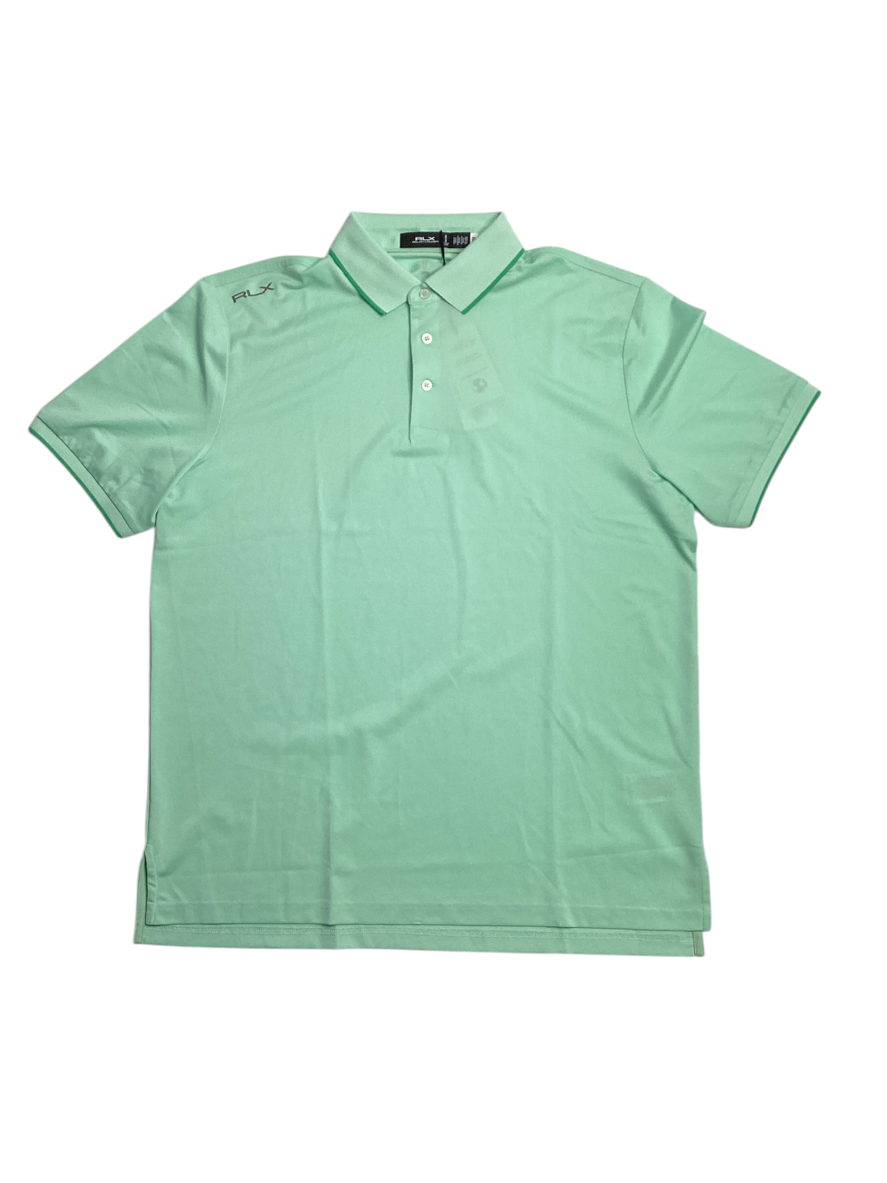 RLX Ralph Lauren Mens Breathable Short Sleeve Golf Polo Shirt Green Large