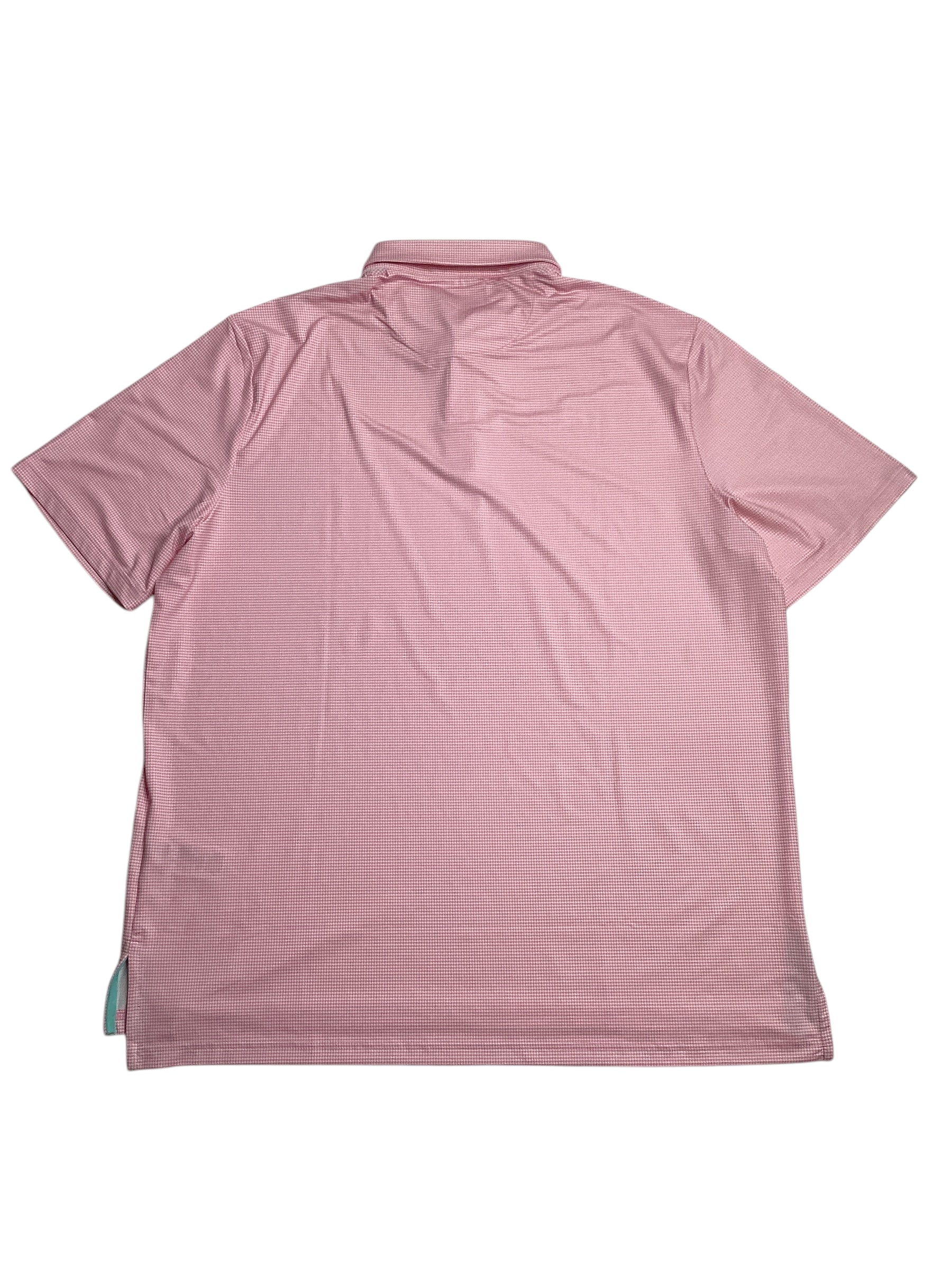 RLX Ralph Lauren Polo Regular Fit Mens Polo Shirt XL Pink Gingham Check