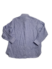 Polo Ralph Lauren Mens Classic Fit Linen Button Shirt Large Blue Check NO TAGS