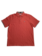 Tommy Bahama Regular Fit Short Sleeve Polo Shirt Medium Red Cotton Blend
