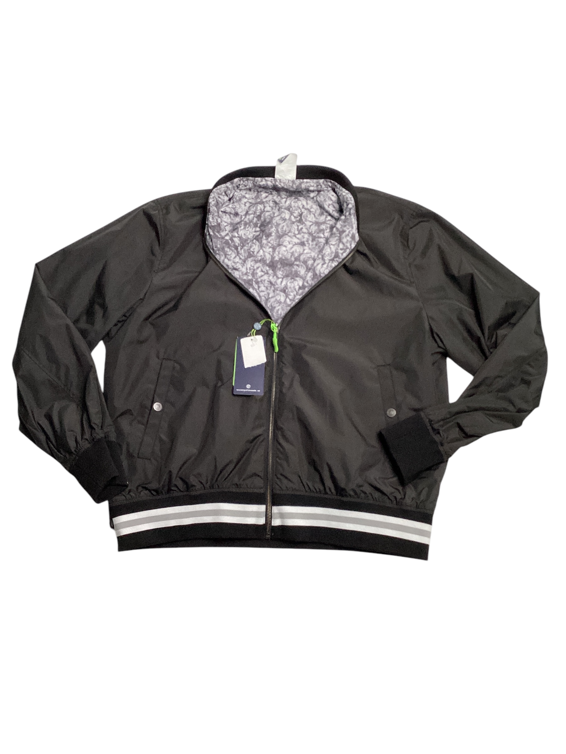 Society of Threads Men's Reversible Regular-Fit Jacket Large Black / Paisley