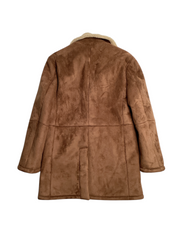 Lauren Ralph Lauren Men's Lefferts Faux-Shearling Overcoat Coat 38R Brown