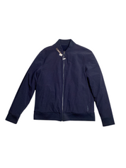 Michael Kors Mens Fleece Reversible Zip Front Jacket Coat Midnight Blue Large