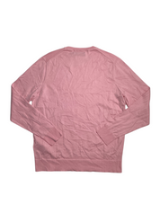 Polo Ralph Lauren Mens Pink Crewneck Light weight Cotton Sweater Large Pink