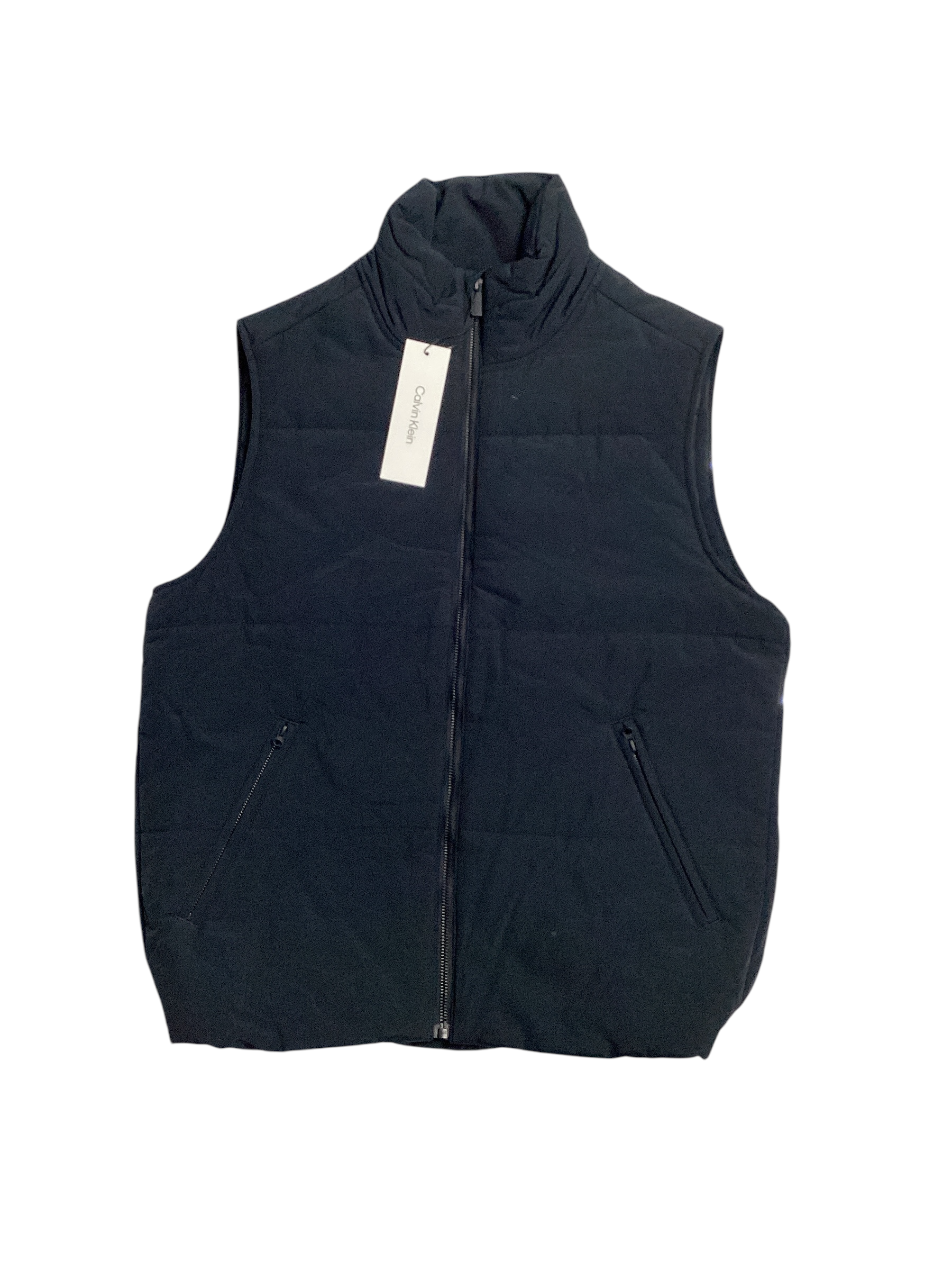 Calvin Klein Mens Zip Front Puffer Vest Black XS
