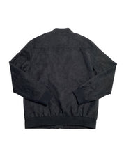 Alfani Men's Perforated Bomber Jacket Coat Deep Black Large