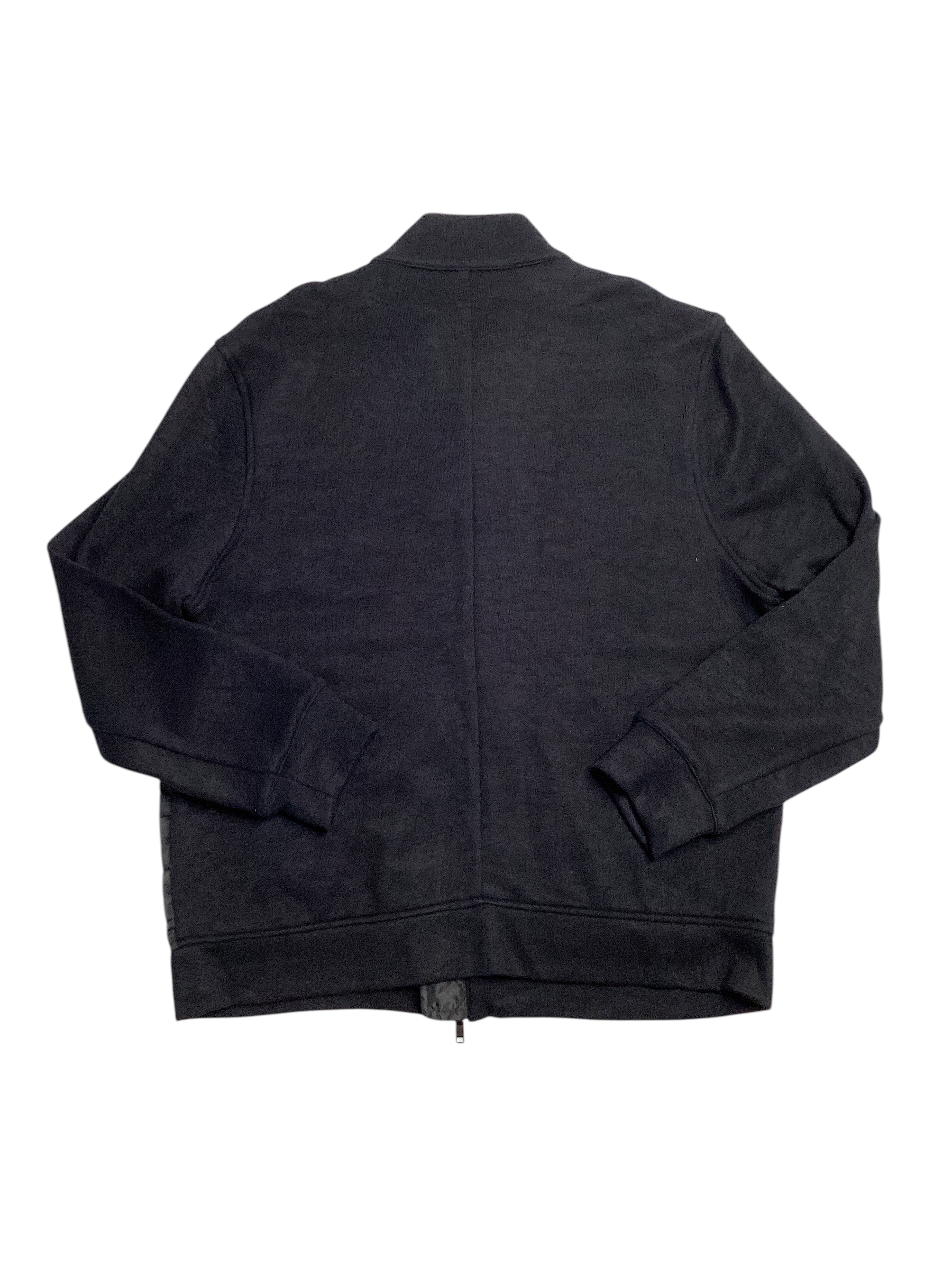 Alfani Men's Mixed Media Quilted Full Zip Bomber Jacket Deep Black Large