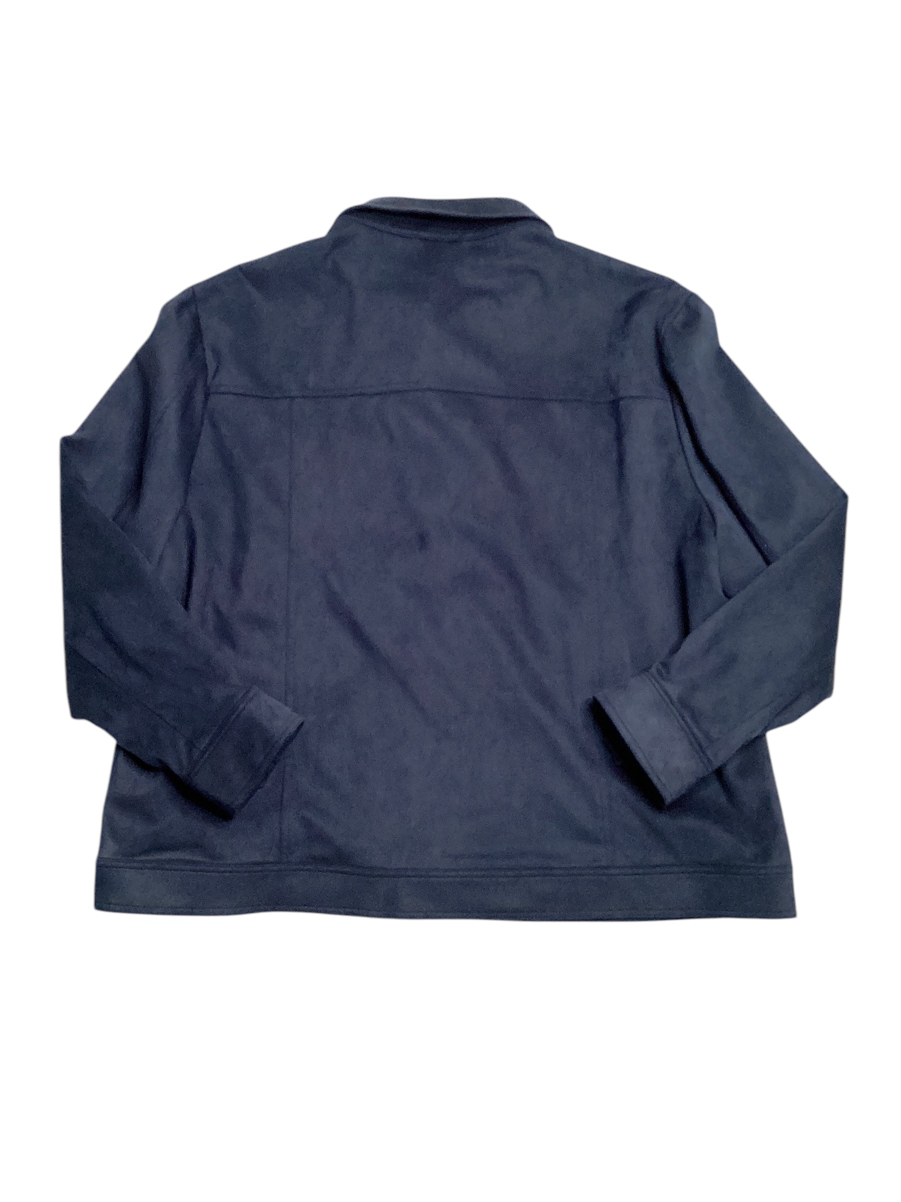 Alfani Men's Regular Fit Stretch Faux Suede Chore Jacket Coat Navy Blue 2XL