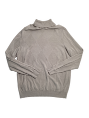 Alfani Mens Textured Turtleneck Sweater London Plane Beige XXL