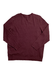 Alfani Mens V Neck Ribbed Trim Sweater Red XXL