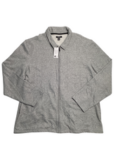 Alfani Zip-Front Harrington Jacket XL Cement Grey Heather