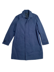 Alfani Mens Macintosh Coat Jacket Blue Nite Escape Medium