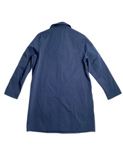 Alfani Men's Modern Fit Macintosh Long Rain Coat Blue Nite Large