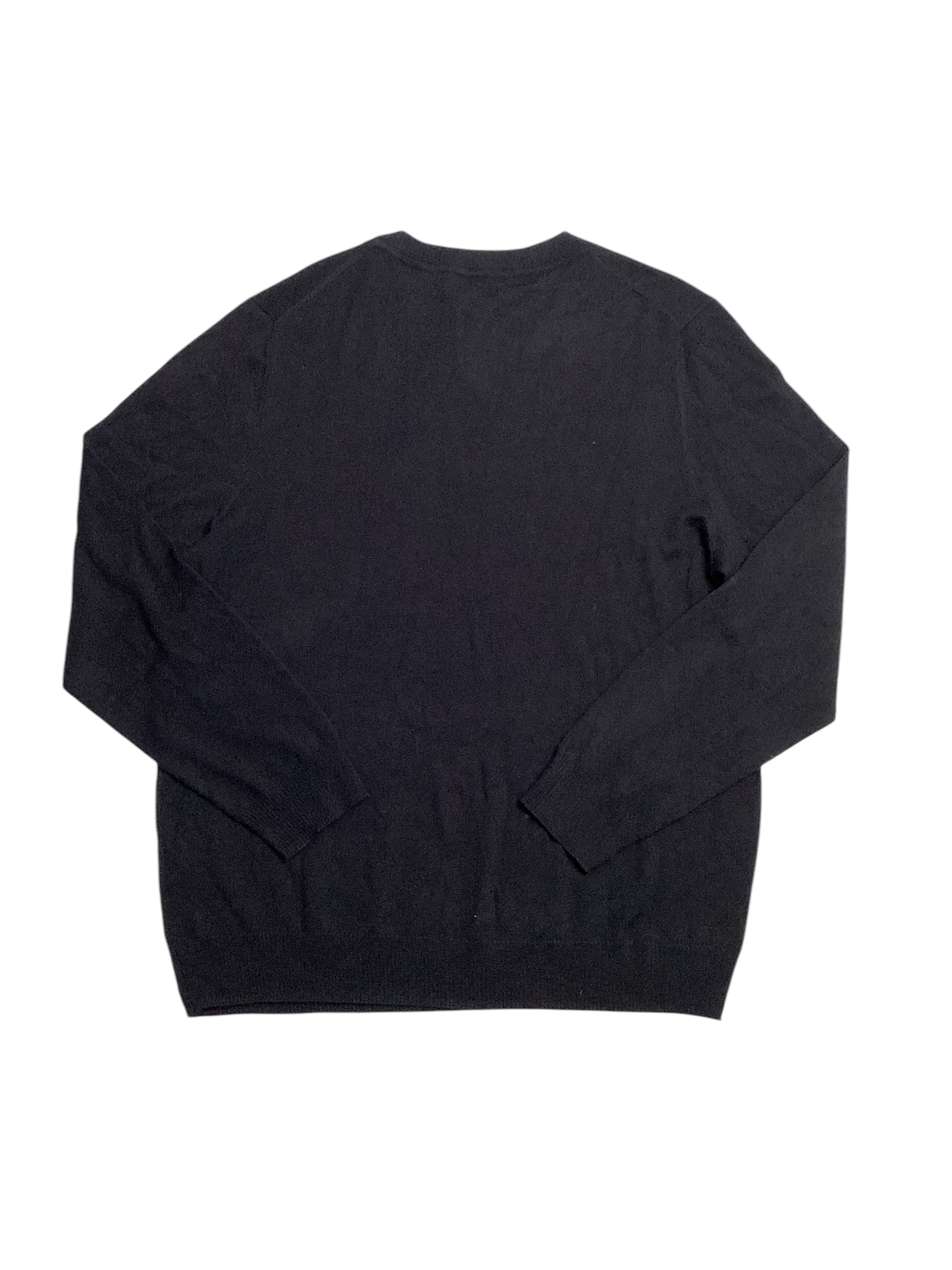 Alfani Men's Long Sleeve Crewneck Merino Sweater Deep Black