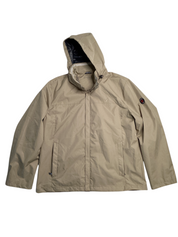 Nautica Men's Classic Lightweight Hooded Bomber Jacket Beach Sand XL