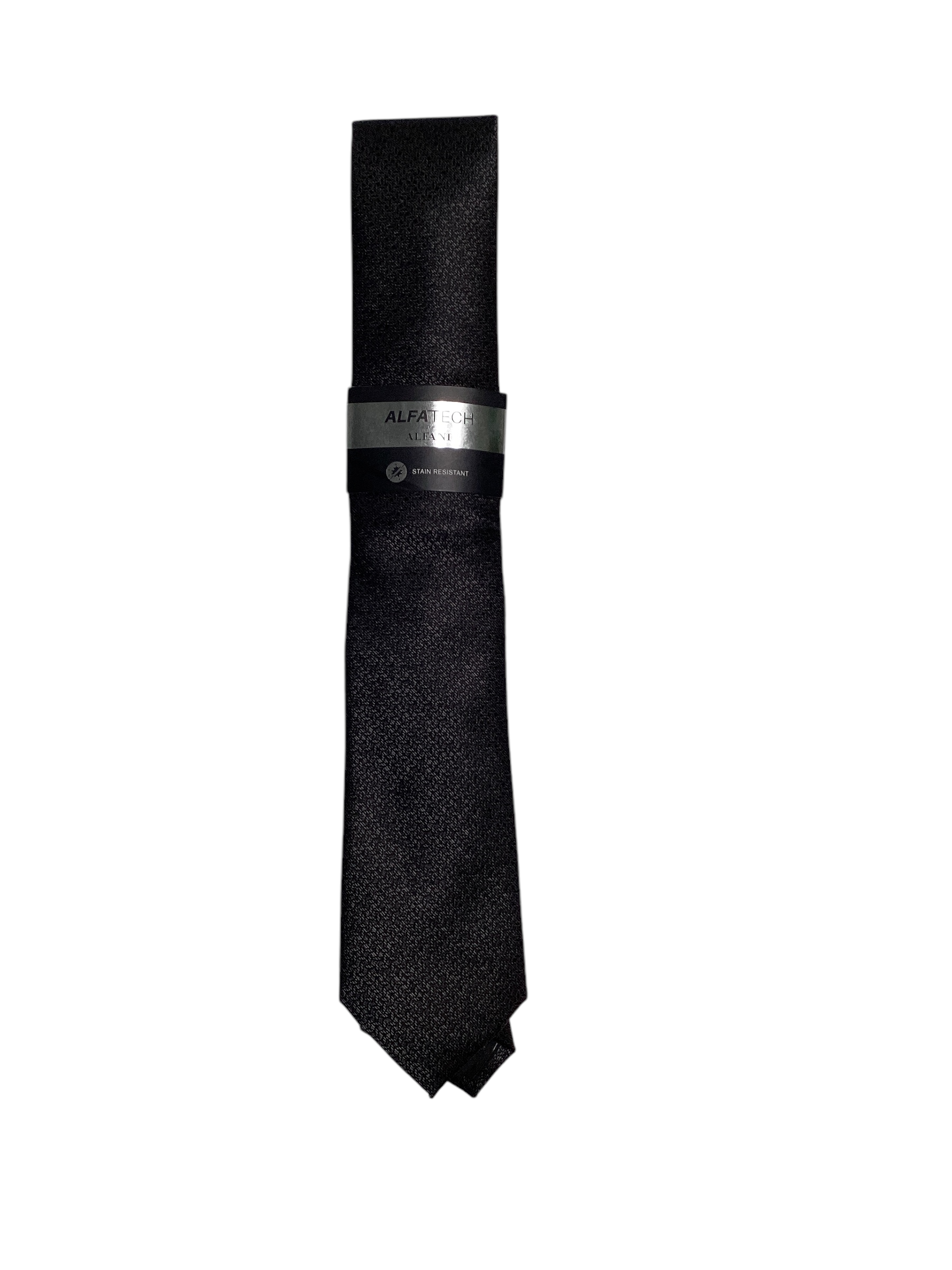 Alfani Men's Necktie Black Terry Mini Texture Tie OS