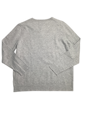 Alfani Mens V Neck Ribbed Trim Sweater Grey XL