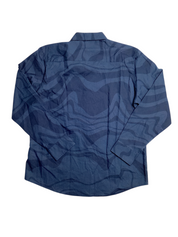 Alfani Mens Regular fit Long Sleeve Button-Up Shirt Small Blue Argyle/Diamond