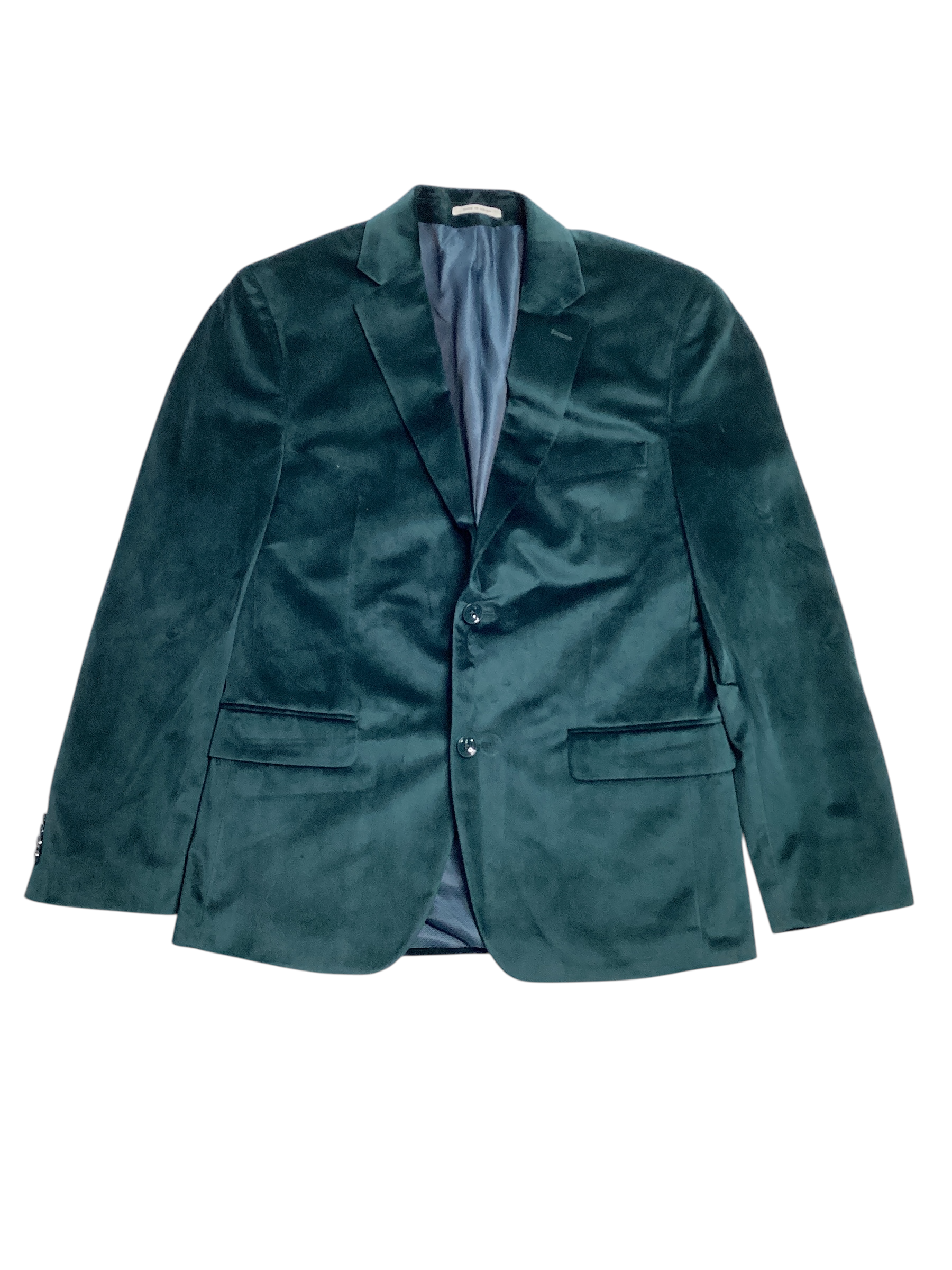 Alfani Men's Slim Fit Solid Velvet Sport Coat Teal Blue 38S