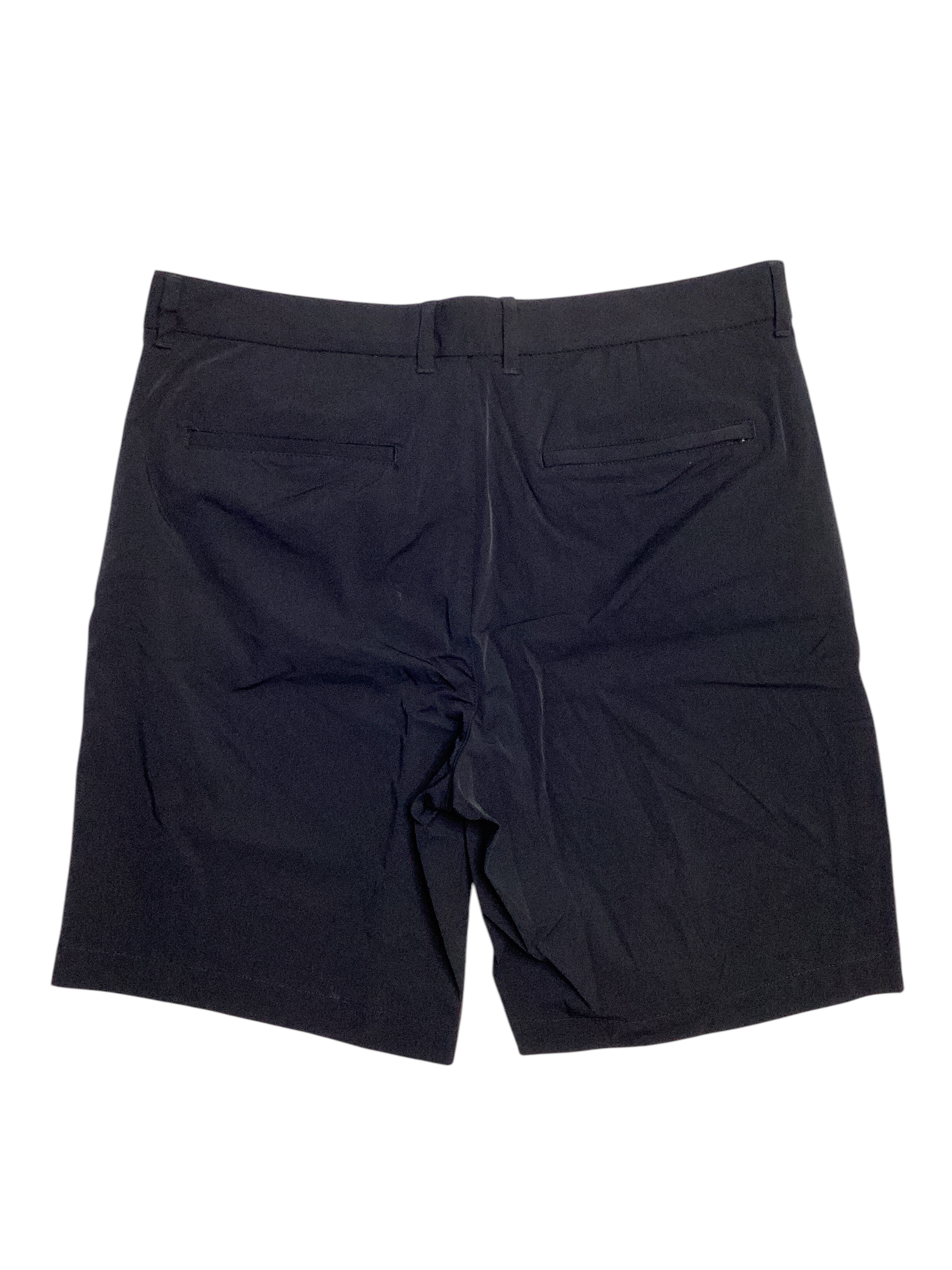 Alfani Mens Flat Front Tech Shorts Deep Black 32