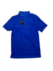Alfani Men's AlfaTech Stretch Solid Short Sleeve Polo Shirt Royal Blue Small
