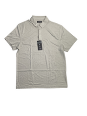 Alfani Mens AlfaTech Stretch Solid Polo Shirt Moonstruck Beige Medium