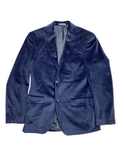Alfani Mens Slim fit Sport Coat Blazer 38 R Navy Blue Solid