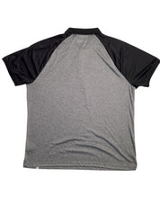 Alfani Men's AlfaTech Short Sleeve Polo Shirt Black Grey Medium