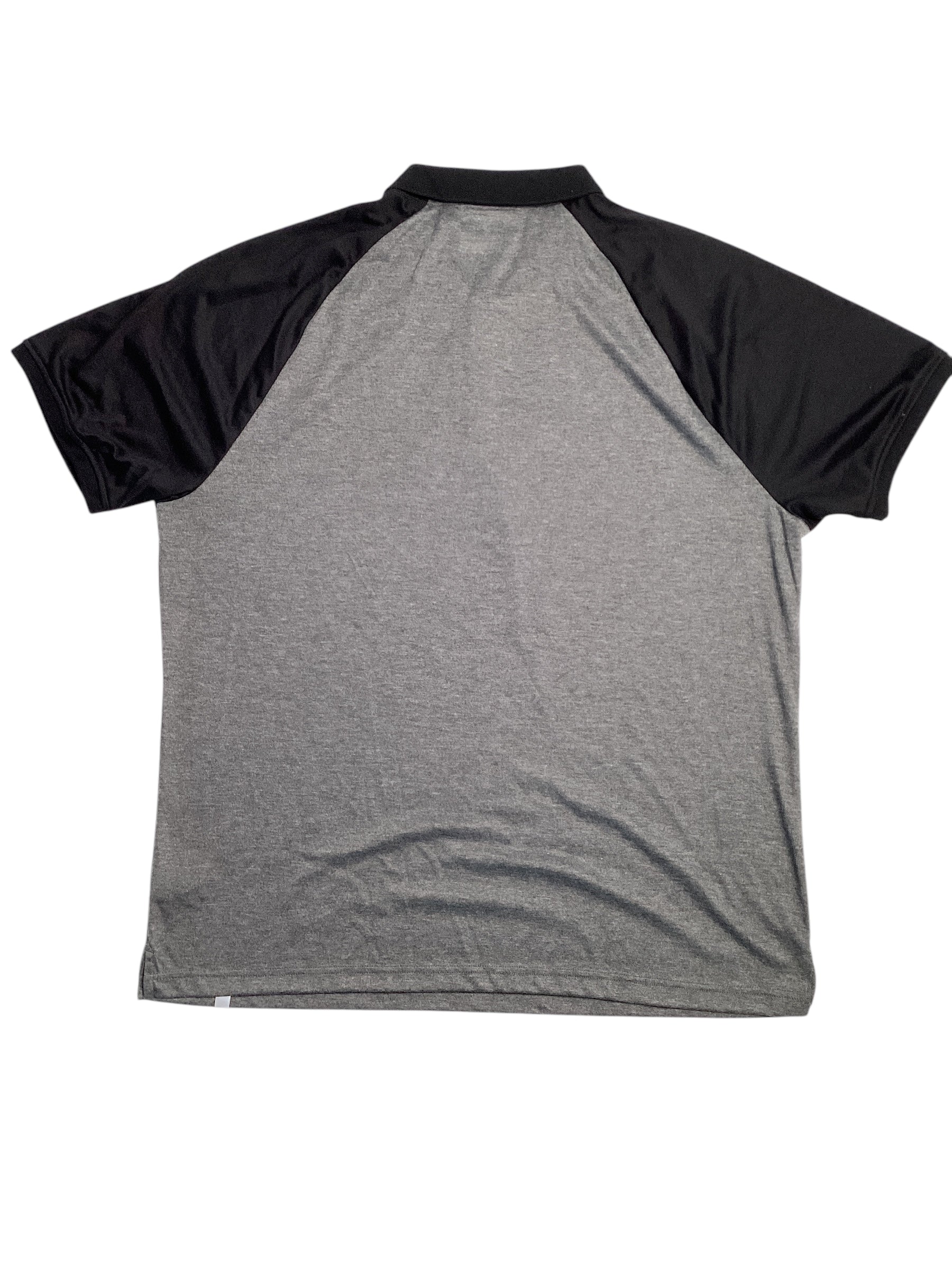 Alfani Men's AlfaTech Short Sleeve Polo Shirt Black Grey Medium