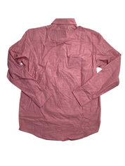 Alfani Mens Regular Fit Solid Long Sleeve Button Down Shirt Pink Large