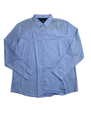 Alfani Men's Stretch Modern Solid Dress Shirt XXL 2XL Light Blue